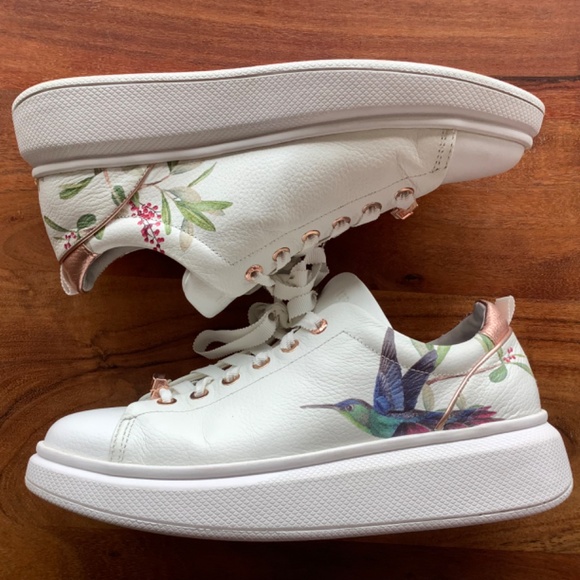 Ted Baker London Highgrove hummingbird leather sneakers - Picture 2 of 8